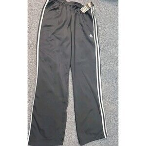 NWT Adidas Boys Track Pants Black White 3-Stripe Regular Fit Youth XL (18/20)